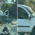 Vozila uništena, srča svuda po putu: Žestoka nesreća na izlazu iz Sremske Kamenice (Foto)