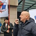Protest „Srpskog zbora“ ispred sedišta EU u Beogradu