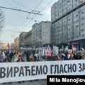 Protest prosvetnih radnika ispred Ministarstva prosvete u Beogradu