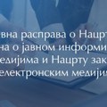 Javna rasprava o Nacrtu zakona o javnom informisanju i medijima i Nacrtu zakona elektronskim medijima