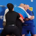 Legendarni Rus od 166kg izašao ogrnut zastavom, pa se umalo pobio s protivnikom pred spektakl u Beogradu!