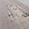 Trotoar nesređen mesecima nakon radova, grad kaže da će se problem rešiti u najkraćem roku