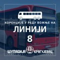 Korekcija Reda Vožnje na Liniji 8 Bagremar (Višnjak) – Ilićevo (Stara Opština) od 9. oktobra 2023.