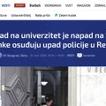 Protest ispred Rektorata zbog upada UKP-a: Zabeleženo više incidenata, sukob policije i građana