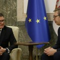 Predsednik Vučić se sastao sa Lajčakom: Počeli razgovori u zgradi Predsedništva (foto)
