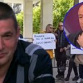 Orio se baja mali knindža Urnebesna scena na protestu podrške Katniću