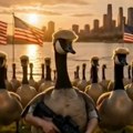 Kanadske guske patroliraju „jezerom Amerika“: Tramp objavio neobičan vidoe na svojoj društvenoj mreži (video)