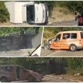 Drama kod Boleča, prevrnuo se kamion, kombi smrskan: Povređeno više ljudi, šire se snimci sa mesta nesreće (video)