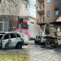 (Foto, video) Gore automobili po Beogradu! Od Čukarice do Zemuna zapaljeni "audi", "mercedes"... Izgorela i fasada zgrade
