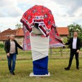 Lopta kao skulptura za veliki jubilej Radničkog iz Pirota