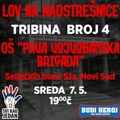 Četvrta tribina "Lov na nadstrešnice" u sredu ispred OŠ "Prva vojvođanska brigada"