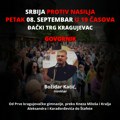 Večeras u Kragujevcu protest Srbija protiv nasilja