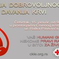 Akcija dobrovoljnog davanja krvi sutra u Leskovcu