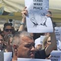 Protest Srba u Leposaviću, stop Kurtijevom nasilju, Srbi hoće mir