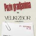 Veliki zbor građana danas u Beloševcu