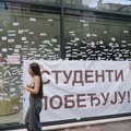 Налепницама "Студенти побеђују" облепљене просторије предузећа ЕКСПО 2027