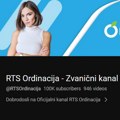 Jutjub kanalu RTS Ordinacija – Srebrna plaketa za 100.000 pratilaca