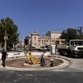 Gradi se kružni tok na Trgu republike sa satom od 100.000 evra: Pogledajte kako teku radovi FOTO