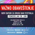 Belgrade Music Week 25 važno obaveštenje – Izmena datuma drugog festivalskog dana, novi termin: 30. jun