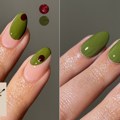 Opsednuti smo ovom kombinacijom – olive manikir sa burgundy detaljima