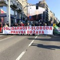 „Most ostaje“ blokirao Brankov most: „Solidarnost – sloboda – pravna država“