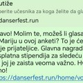 Ne, mala Marija vam ne traži da glasate za nju i njenu stipendiju