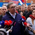 Predsednik Vučić u Obrenovcu na skupu građana koji se protive blokadama