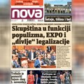 „Nova“ piše: Skupština u funkciji populizma, divlje gradnje i projekta EXPO