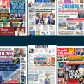 Naslovne strane sutrašnjih novina: Prelistavanje štampe za ponedeljak, 26. januar 2026. godine