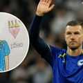 Uroš nacrtao Edina Džeka koji se krsti kao pravoslavac: Objava mališana ujedinila je ceo region