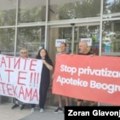 Radnici Apoteka Beograd na protestu zatražili četiri neisplaće plate