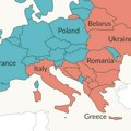 Pojavila se nova mapa Evrope: Srbija se crveni kao i Hrvatska i BiH