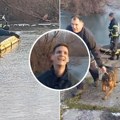 Vatrogasci u Krnjači spasili ženu i psa iz vode! Pogledajte akciju policije - na dušeku se probija kroz led