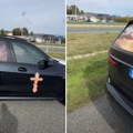 Nemac vozio "BMW" sa ruskom zastavom i krstom u Hrvatskoj: Žestoko kažnjen kada je zaustavljen (video)