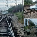 Auto s prikolicom sleteo na prugu: Saobraćaj u stanici Golubinci bio obustavljen (foto)