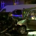 Jezive slike iz sudara u Kneza Miloša: Od automobila ostao samo zgužvani lim (foto)