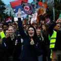 Studentska lista održala je završni predizborni miting na Trgu Slavija u Beogradu