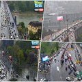 U Beogradu lije kao iz kabla, vozači u kolonama: Centar stoji, gužve na Autokomandi i Brankovom za Novi Beograd (foto)