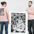 Obuci grafiku: Svetlana i Nikola radove mladih umetnika prenose na majice