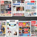 Naslovne strane sutrašnjih novina: Prelistavanje štampe za nedelju, 25. maj 2025. godine