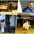 Alibeg nasmejan na mestu pucnjave! Prve slike sa Novog Beograda, forenzičari sa lampama traže tragove (foto)