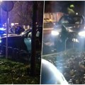 Haos na Dedinju u ranu zoru: Auto se zabio u drvo i oborio ga na put, prvi snimak nakon nesreće (video)
