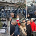 BLOG UŽIVO Počela blokada u Novom Sadu: Guranje ispred ulaza, policajci sa opremom za razbijanje demonstracija krenuli na…