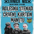 Pank spektakl u Livnici: Crveni karton, Bolesna štenad i Manitu 4. jula u Nišu
