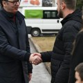 Vučić u obilasku porodične firme "Soko skele" u Sokobanji