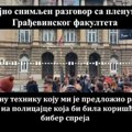 Građevinski fakultet: Ofanziva na policiju