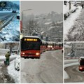 Rakovica paralisana pod snegom: Autobusi ne mogu da prođu ulicom, jedan se zaglavio na mostu u snegu FOTO
