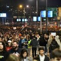 Protest studenata i radnika u Beogradu 8. marta uveče