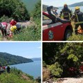 Drama u golubinju: Motociklista pao u ambis, vatrogasci-spasioci ga nadljudskim naporima oteli od smrti
