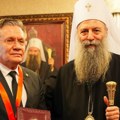 Patrijarh Porfirije uručio orden Alekseju Lihačovu, velikom dobrotvoru Srpske crkve